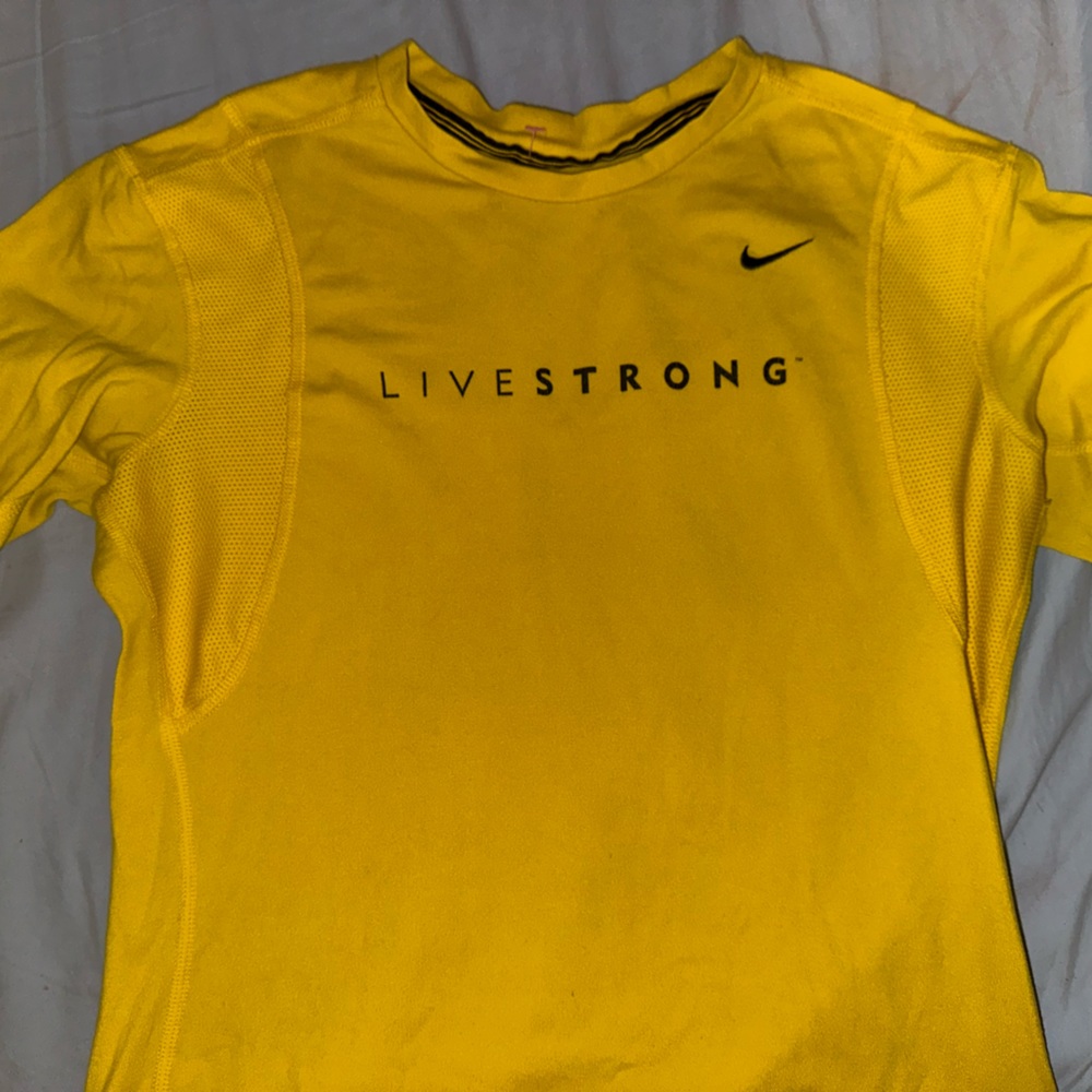Yellow Nike Dri Fit running shirt Medium